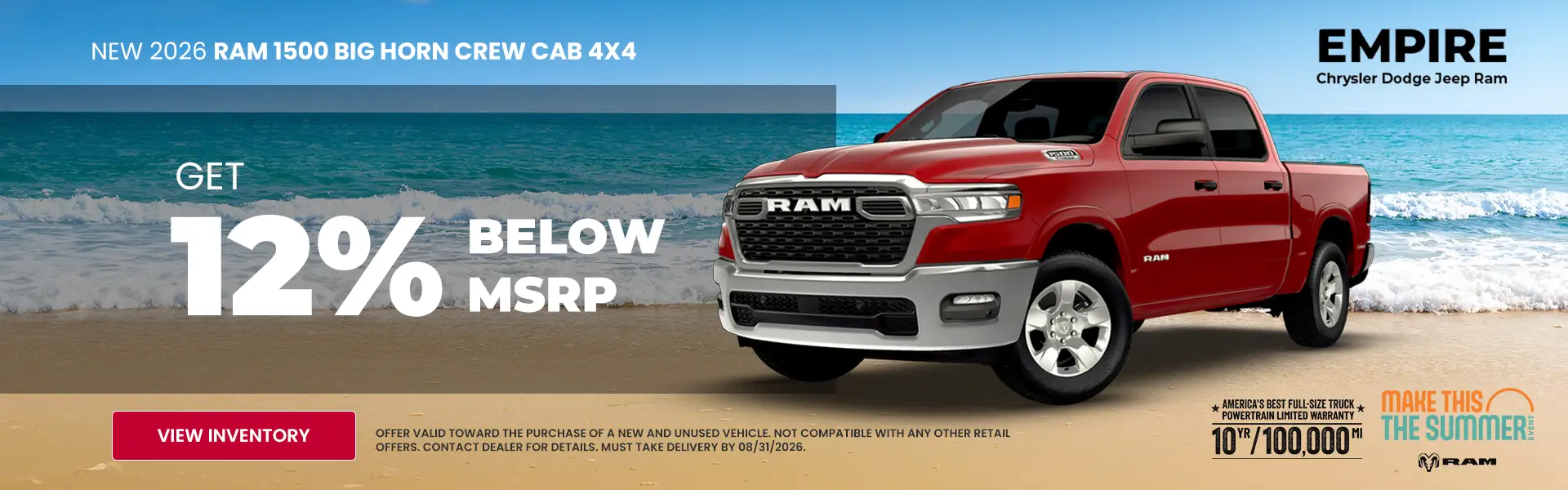 NEW 2026 RAM 1500 BIG HORN CREW CAB 4X4